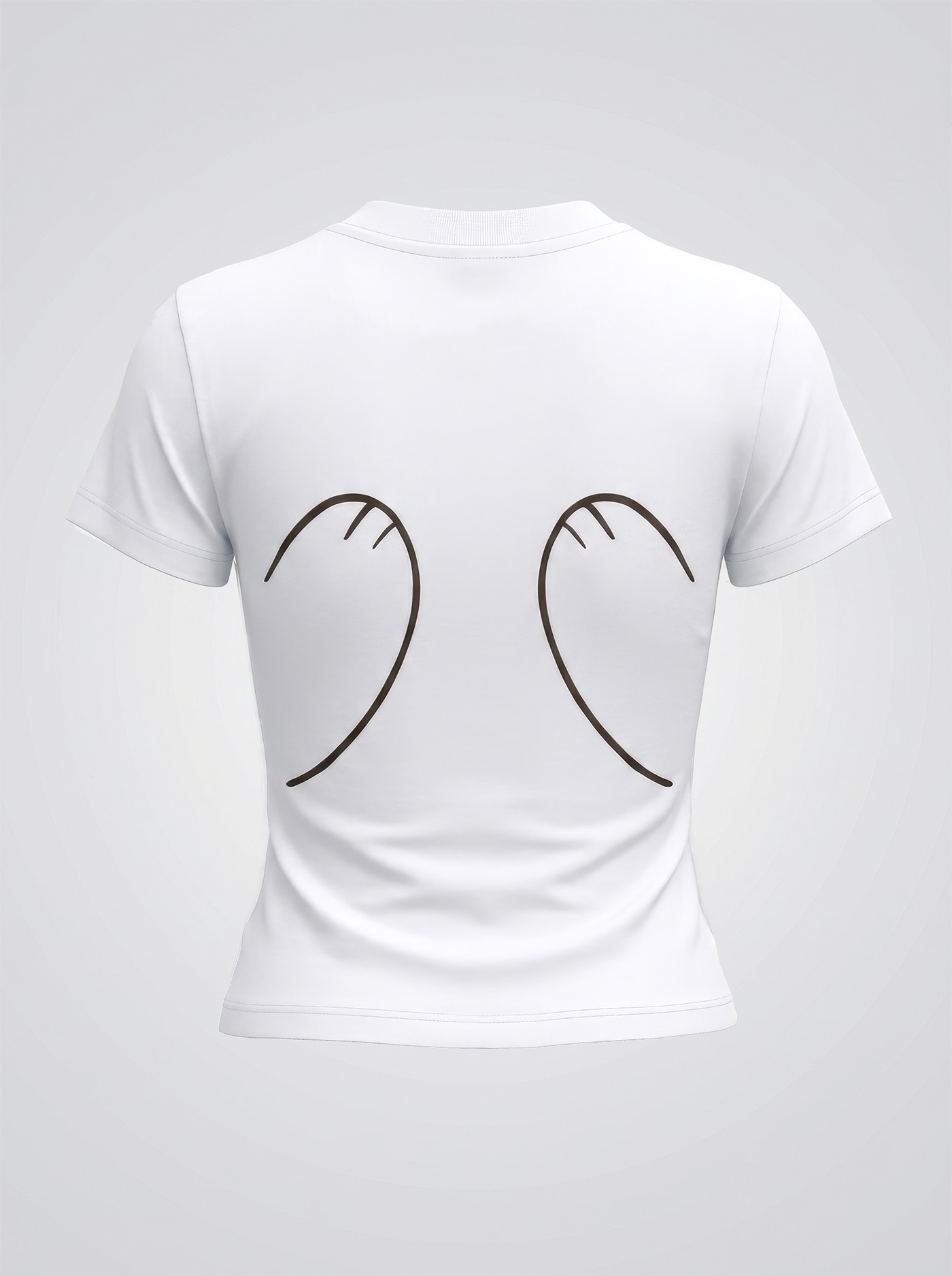 Γυναικείο Crop T-Shirt Λευκό Oversized με Print You n’ Me – UNMI