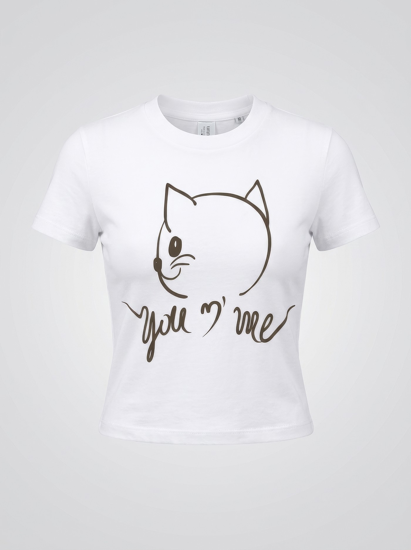 You n' me Crop T-shirt Γυναικείο - Λευκό