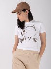 You n' me Crop T-shirt Γυναικείο - Λευκό